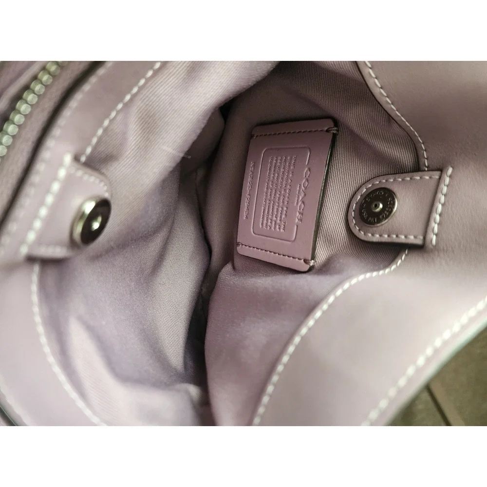 Coach F29484 Signature‎ Brown Khaki Mauve Satchel Crossbody Shoulder Bag Purse